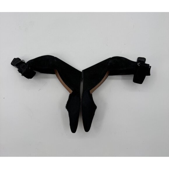 Isabel Marant Pony Hair Black Suede Ankle Strap Wedges Heels Size 8 or EU 38 Mad - Picture 3 of 12